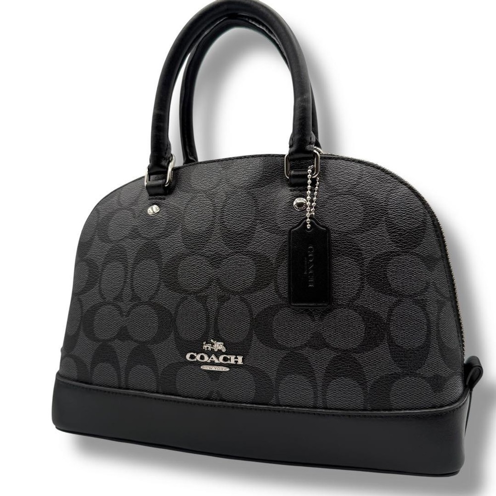 Coach Signature PVC 2-Way Shoulder Bag in Black - Authentic G05091273