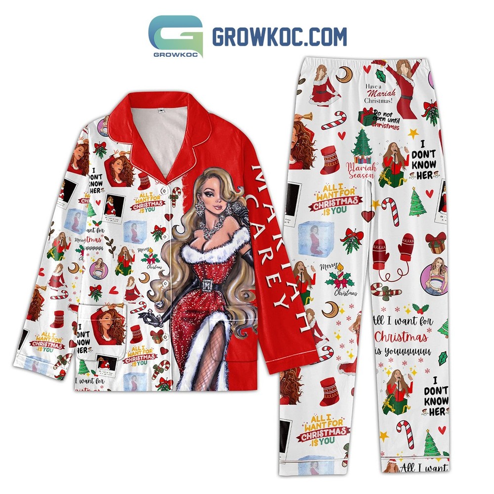 Mariah Carey All I Want For Christmas Is You Festive Pajama Set