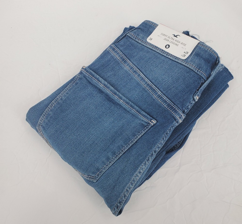 Hollister Curvy Ultra High Rise Jeans Legging Jegging Stretch Women Size 3R New