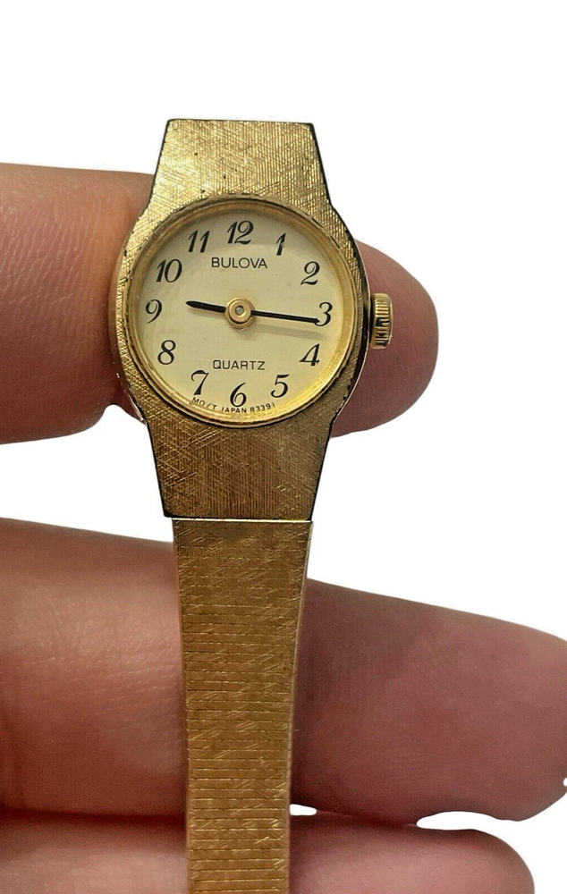 Vintage Ladies Bulova Quartz CO-P3 Japan Gold Plated Petite Wristwatch PARTS