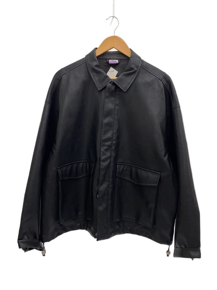 Gideal. Leather Jacket Blouson/3/ Leather/Blk/Plain 6681
