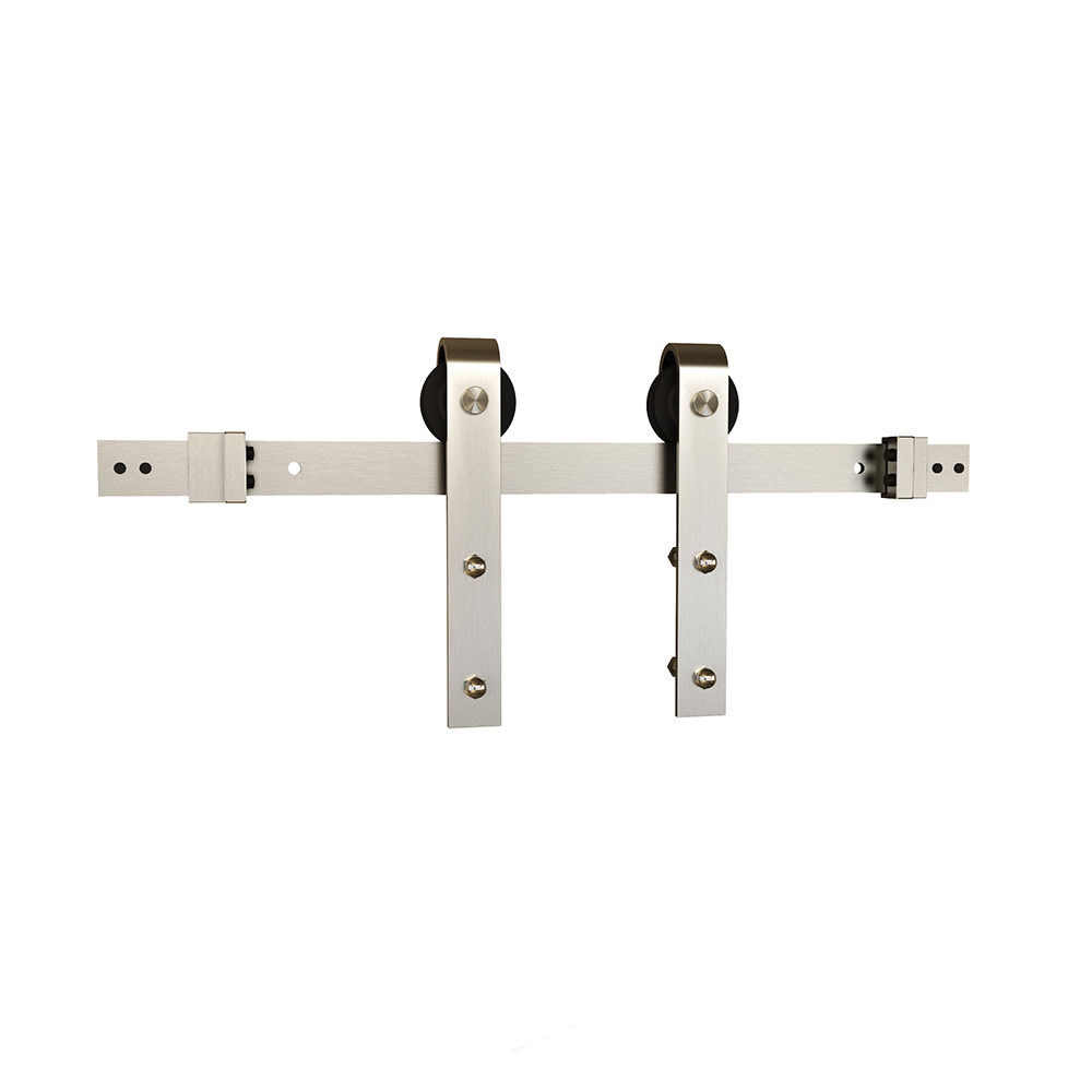 Schlage SD10-6.6 JSTP Strap Mount 78 Inch Sliding Barn Door Track - Nickel