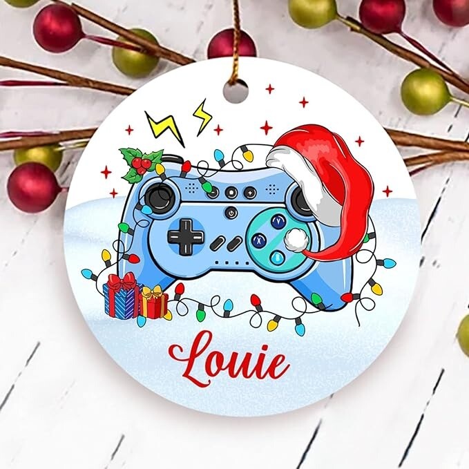 Custom Vedeo Game Christmas Ornament, Game Controller Video Gaming Ornaments ...