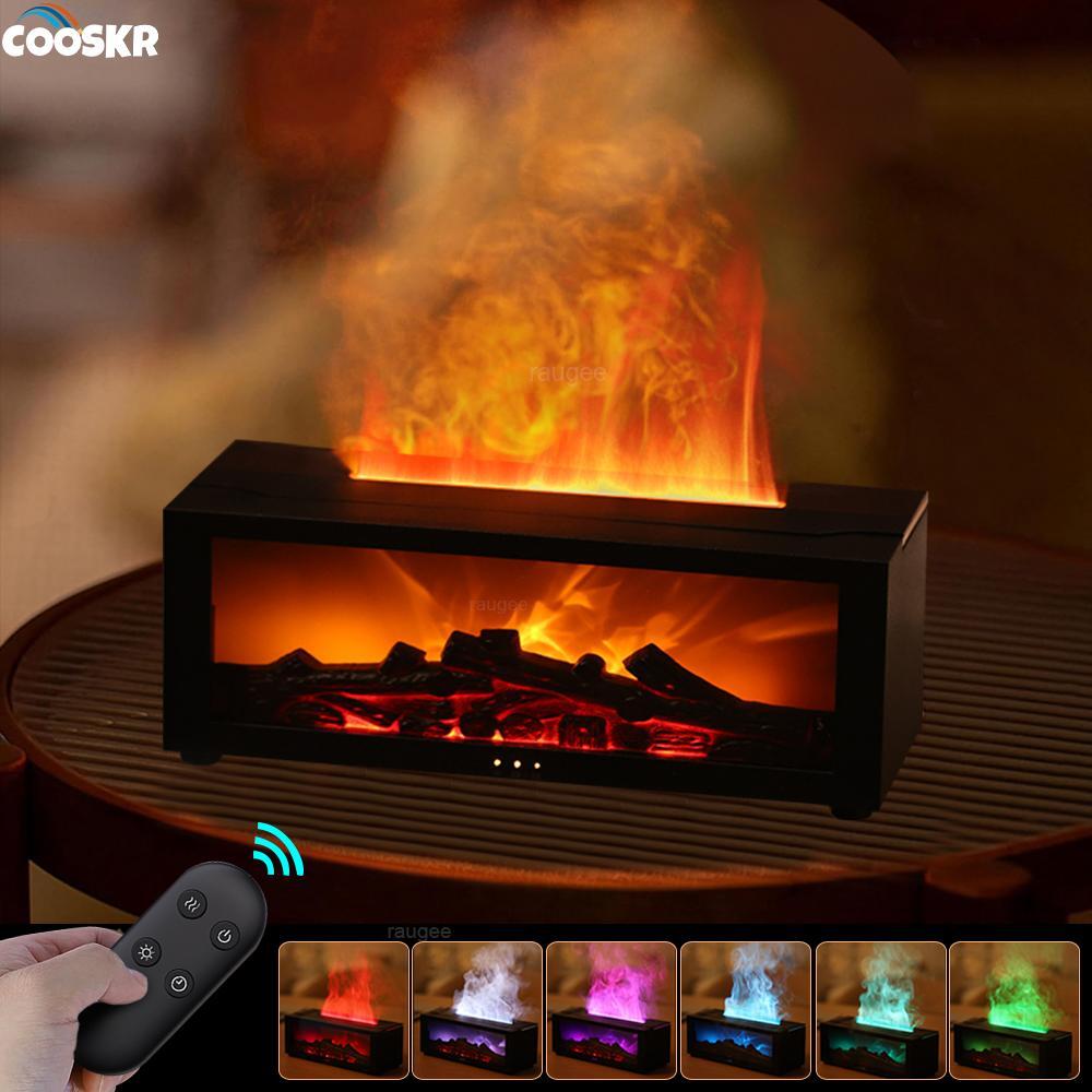 Automatic Flame Home Aroma Humidifier with Essential Oil Diffuser Function