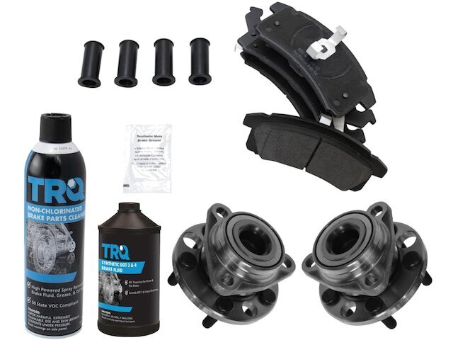 Front TRQ Brake Pad and Wheel Hub Kit fits Pontiac Sunfire 1995 57KJGY