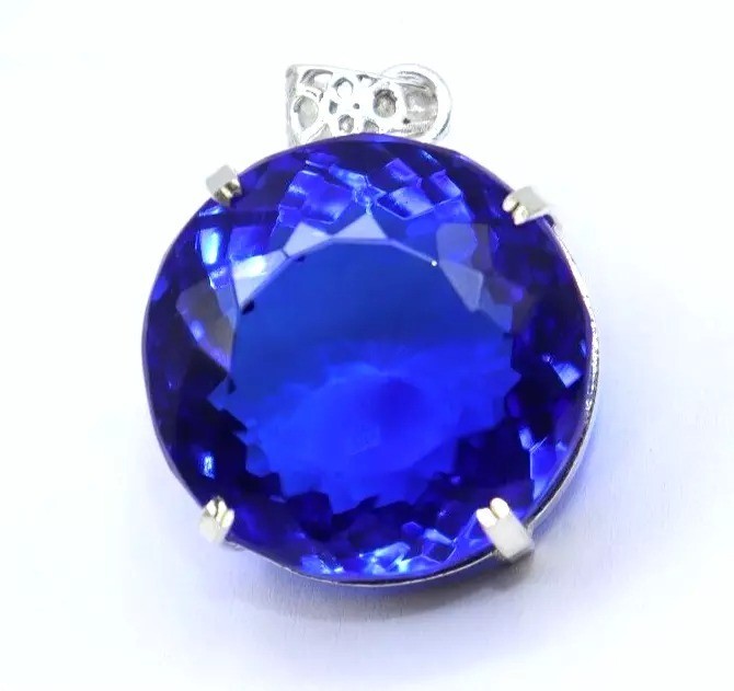 99.98 Ct Natural Blue Topaz 925 Solid Silver Pendant Certified Loose Gemstone