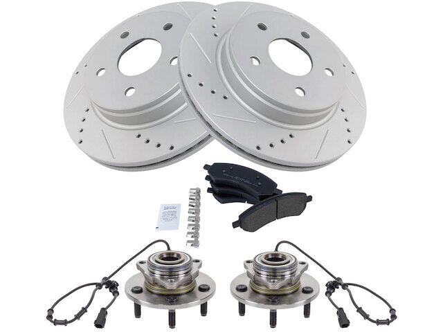 Ram 1500 2006 4.7L V8 Front Brake Pad Rotor & Wheel Hub Kit 75MYHR