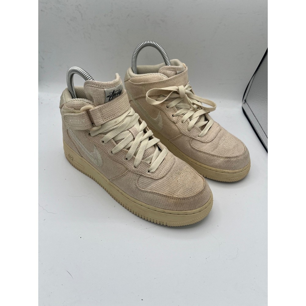 Nike Air Force 1 Mid Stussy Fossil CW2758 200 Men's Size 6