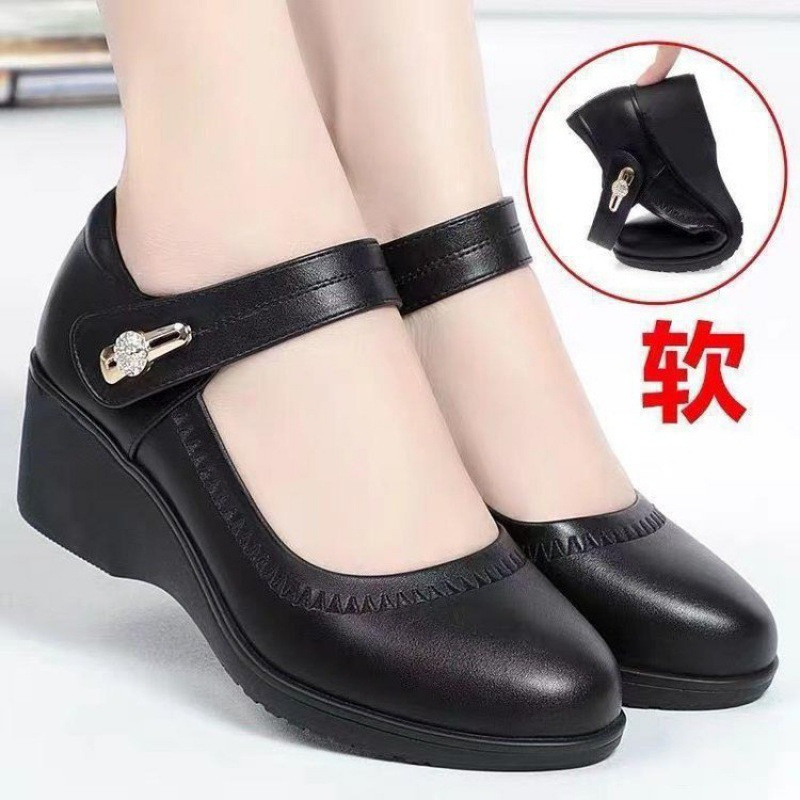 Women Fashion Wedge Heel Pumps Comfort High Heels Party Shoes Footwear