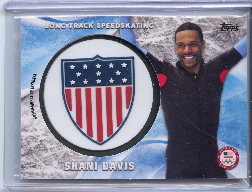 Shani Davis 2018 Topps US Olympic & Paralympic Team and Hopefuls Flag 1/50