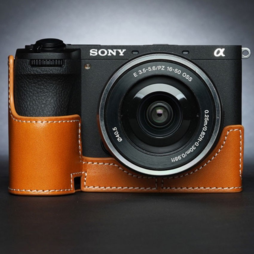 Handmade Genuine Leather Camera Half Cover Case Protective Base For Sony A6700