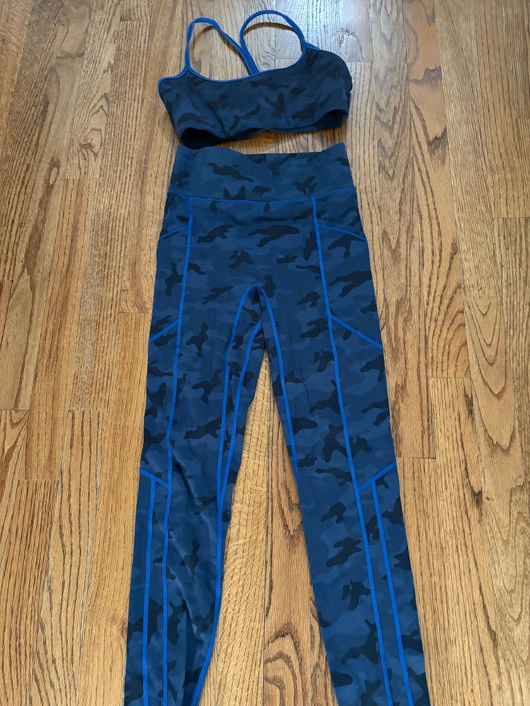 All Access Camo Workout set top size S pants XS