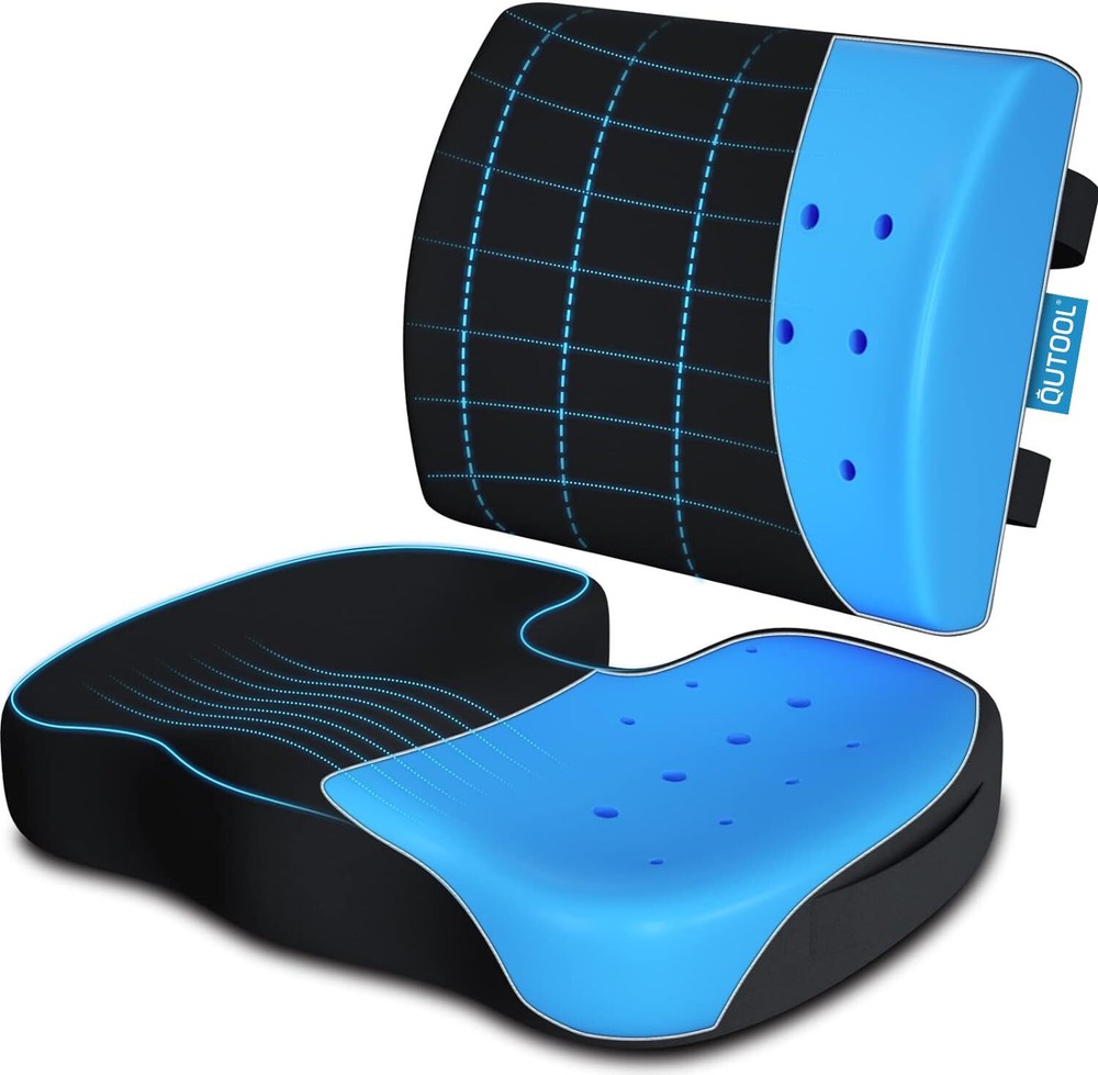 Подушка для сиденья и поясничной поддержки из пеноматериала с эффектом памяти для офисного кресла автомобиля колесика...