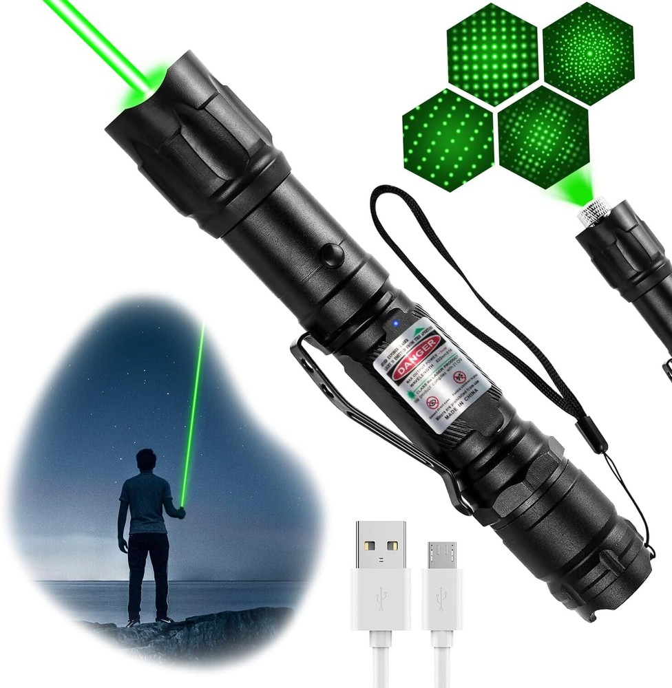 [Professional] Rechargeable Green Beam Flashlight Long Distance Range for TV/...