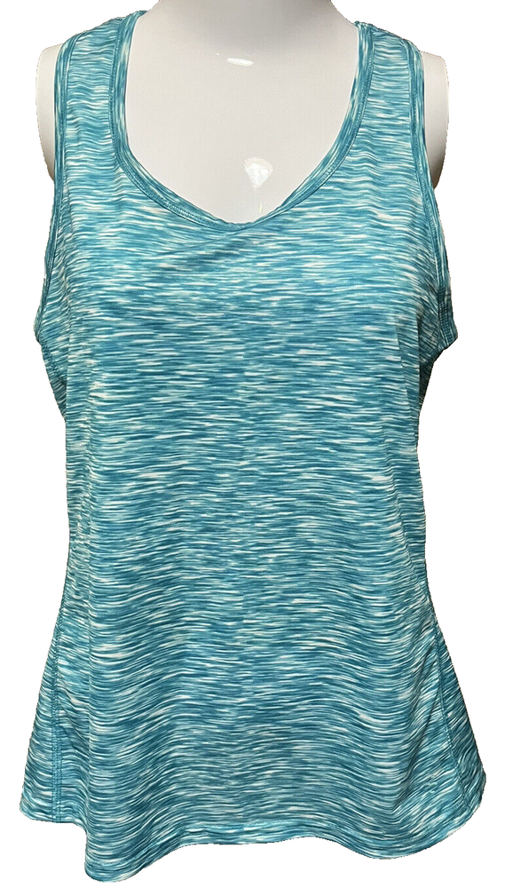 H&M SPORT Tank Top Womens Large Blue Racerback Pullover Workout Running Yoga Gym