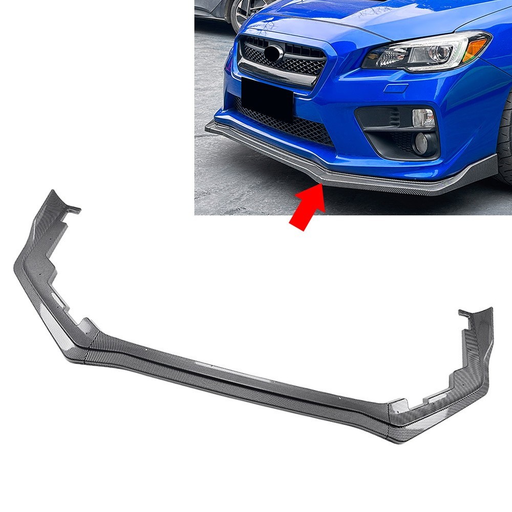 New Carbon Fiber Pattern Front Bumper Lip Splitter For Subaru WRX STI 2015-2021