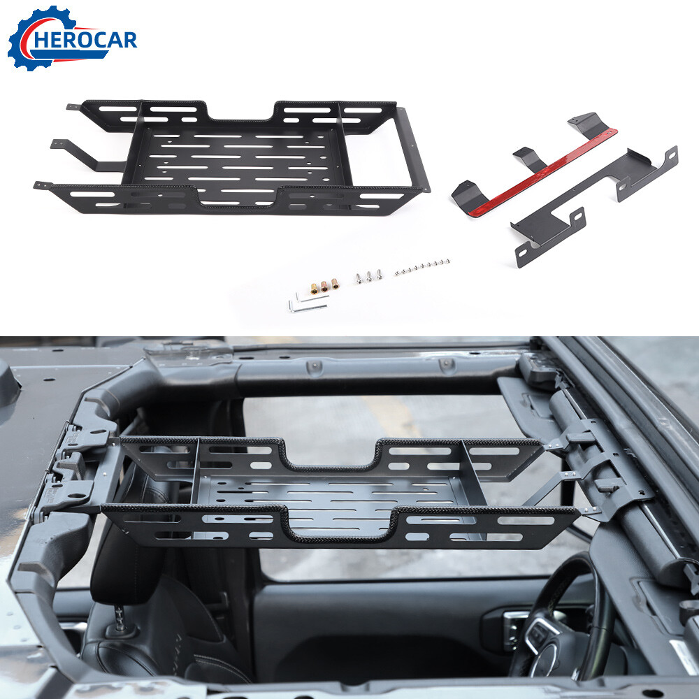 Roof Luggage Carrier Storage Rack Basket Shelf for Jeep Wrangler JL JT 2018-2023