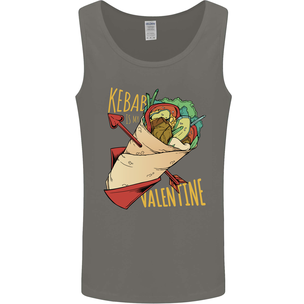 Singles Day Anti Valentines Day Kebab Mens Vest Tank Top