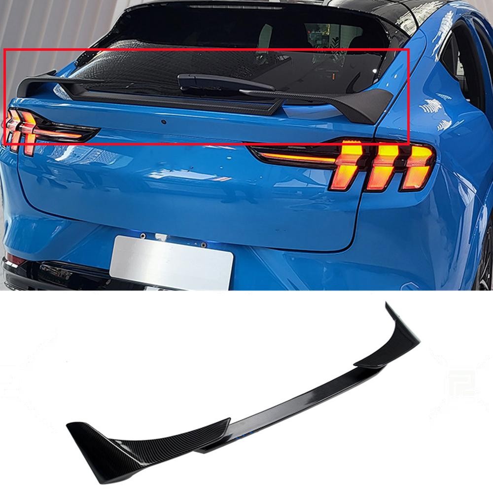 Mustang Mach-E 21-24 GT Sport Rear Trunk Lip Spoiler in Carbon Fiber Style