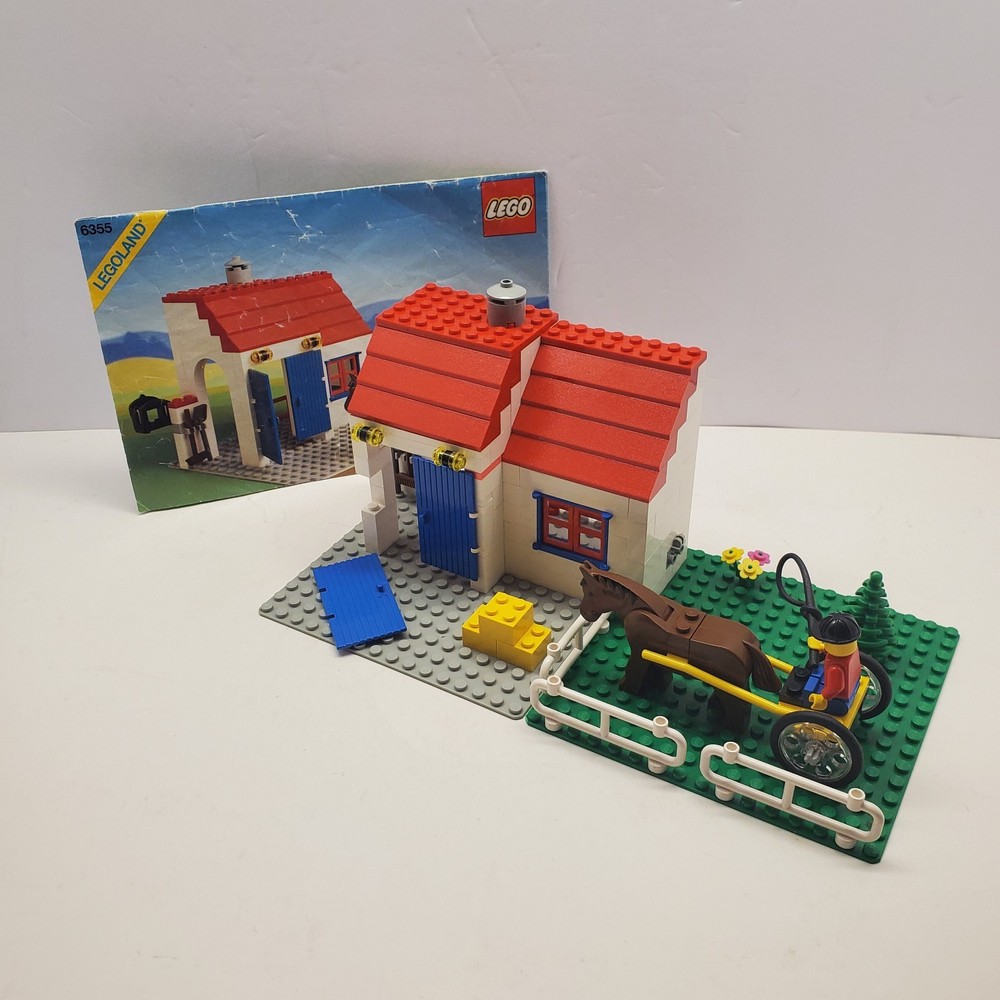 LEGO 6355 Vintage Legoland Set Nearly Complete with instructions Rare No Box