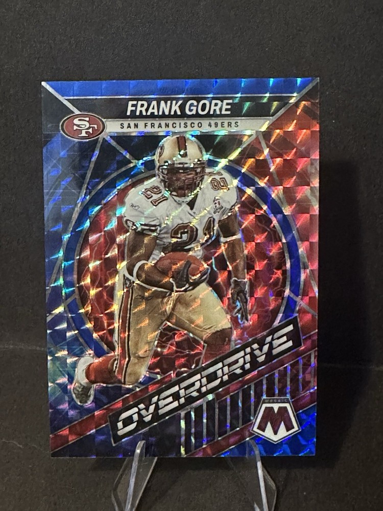 2022 Panini Mosaic Frank Gore Blue Prism Overdrive 98/99 49ers #OS-15