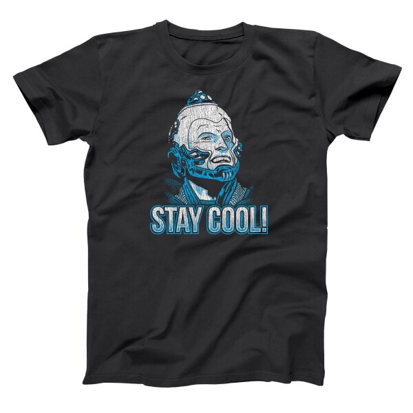 Stay Cool Mr Freeze Funny  Humor  Comic  Geek  Arnold Black Basic Men's T-Shirt