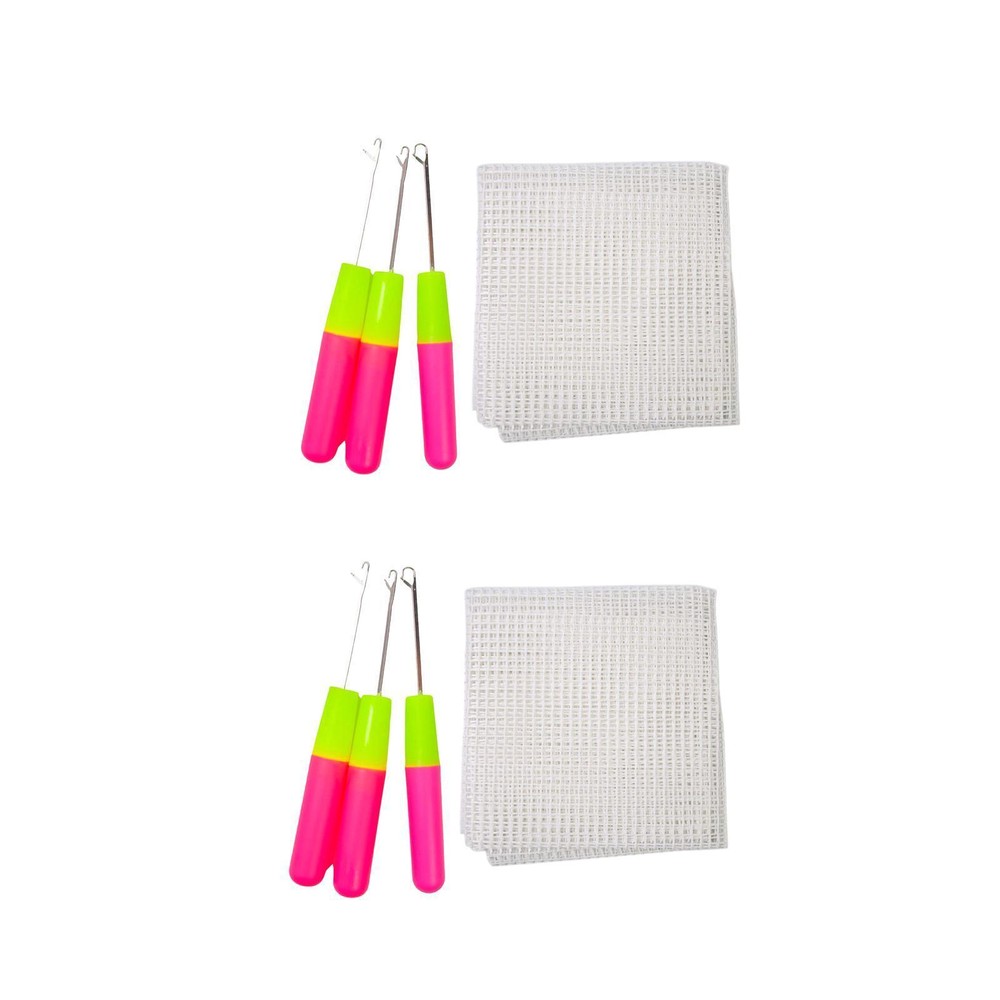 Mesh Cloth for Latch Hook Carpet Crochet Hook Comfortable Grip Rug Making