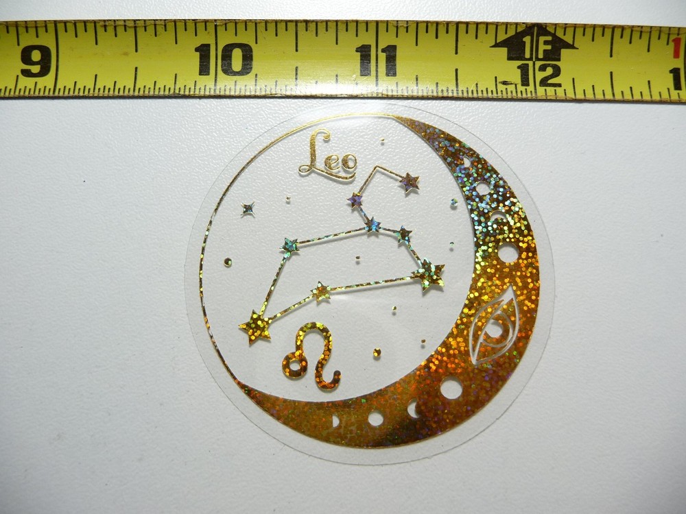 HOLOGRAPHIC ZODIAC LEO STICKER DECAL HOROSCOPE SIGN BIRTH MONTH