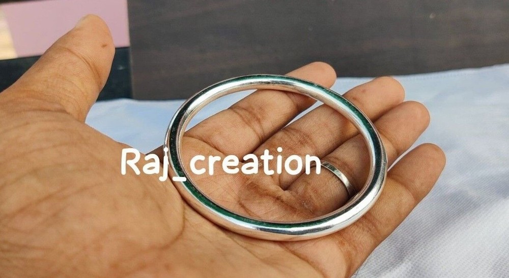 Thick Heavy Silver Bangle, 925 Sterling Silver Bangle, , Chunky Silver Bracelet,