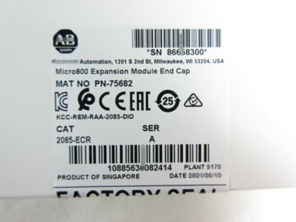 NEW Allen-Bradley 2085-ECR Micro800 Expansion Module End Cap 2085ECR