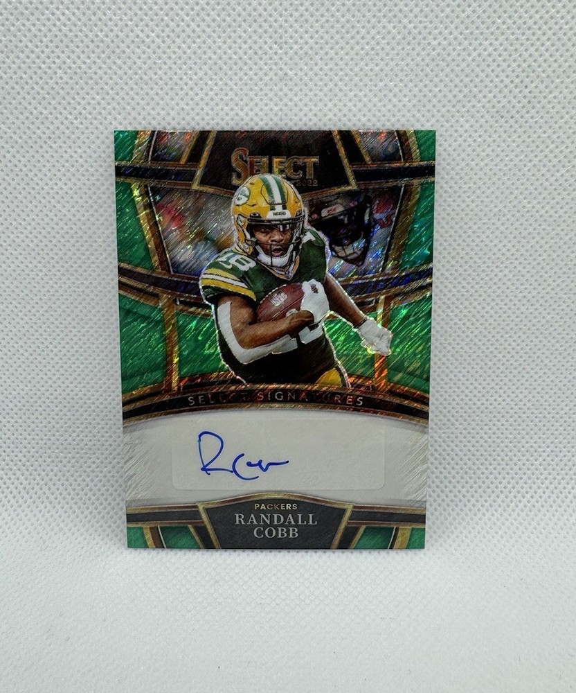 2022 Select #SSP-RAC Randall Cobb Select Signatures Green Prizm Auto Packers 1/5