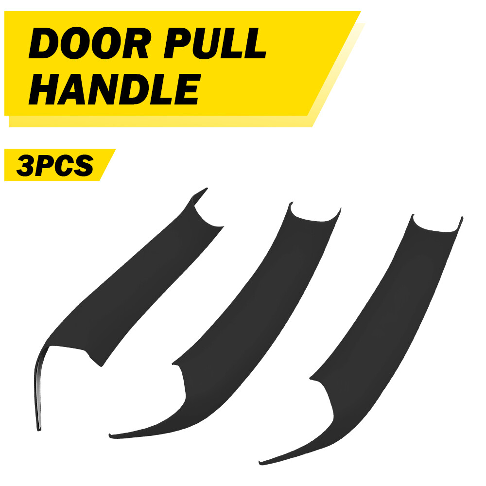 3x Interior Door Pull Handle Trim Cover Black For BMW X3 X4 F25 F26 2010-2017