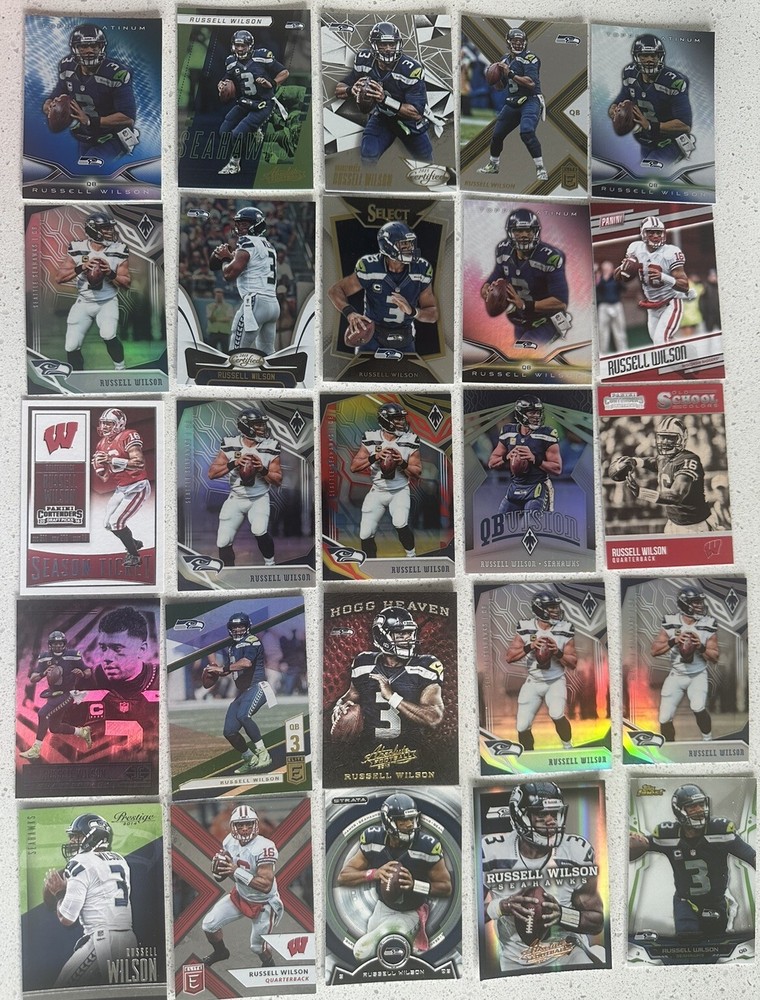 Russell Wilson 25 Card Football Lot Insert, Parallel, Select Cards🔥