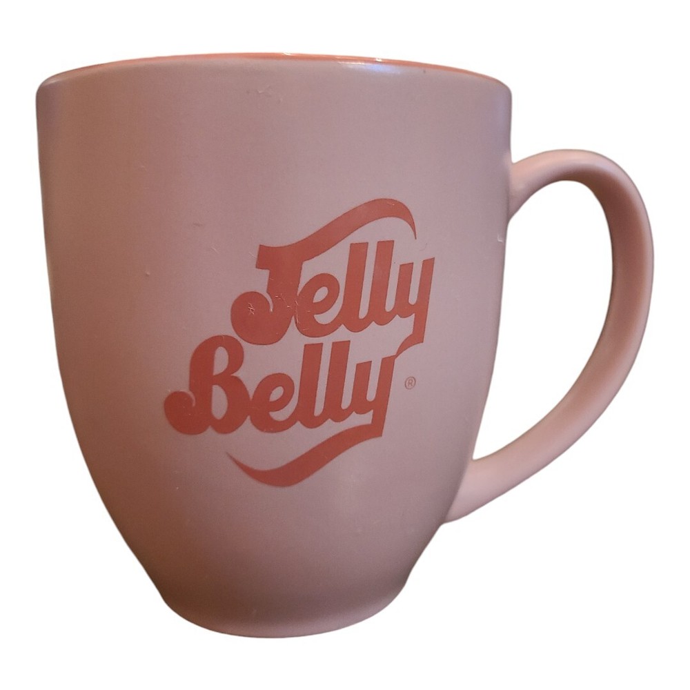 Jelly Belly Pink Coffee Mug with Easter Candy Jellybean Design by M Ware