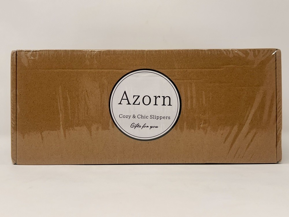 Azorn Women's Fuzzy Fur Memory Foam Slippers, Cozy Teddy Fleece Sz LG, NIB (272)