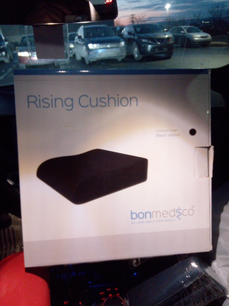 NIB Bonmedico Rising Chair Cushion Ergonomic Orthopedic Booster 18 x 13 x 3.1