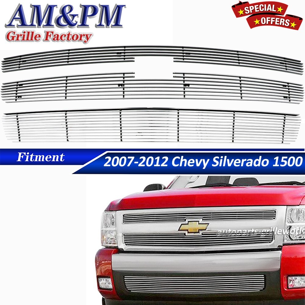 Chrome Billet Grill Insert for 2007-2013 Chevy Silverado 1500 2008 Model