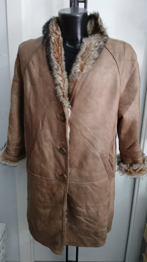 Pre-owned Woman Brown Sheepskin Size 48 MGS208PI