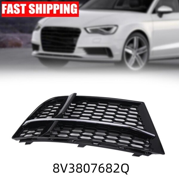8V3807682Q Car Fog Light Grille Right Side for Audi A3 S-line Sportback 16-20