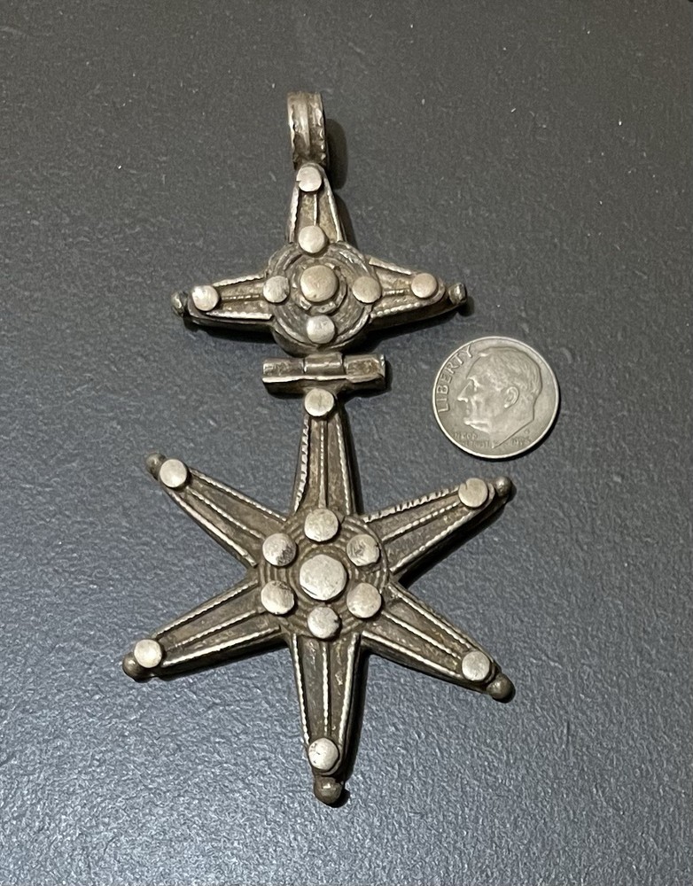 Ethiopian Old Silver Pendant Cross