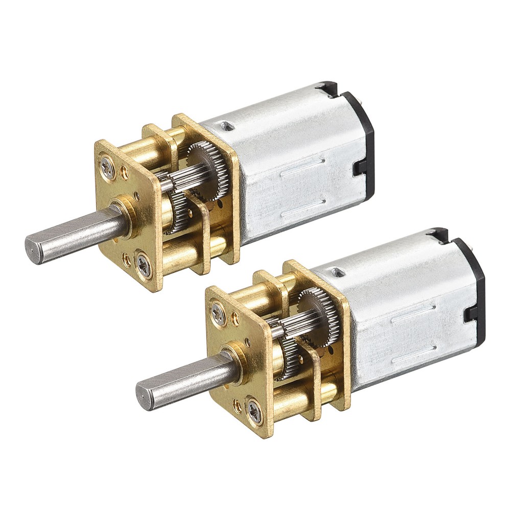 2 Packs DC 6V 1000RPM Micro Speed Reduction Gear Motor, with Full Metal Gearbox-image