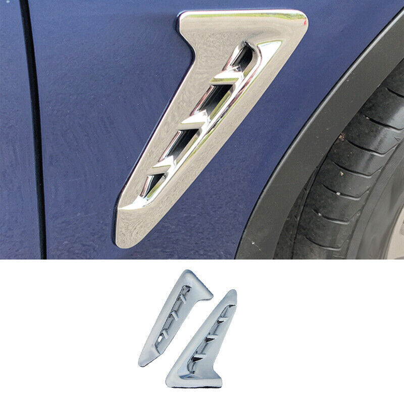 ABS Chrome Side Vent Fender Flank Cover Trim Fit For BMW X3 G01 2018-2021 2PCS