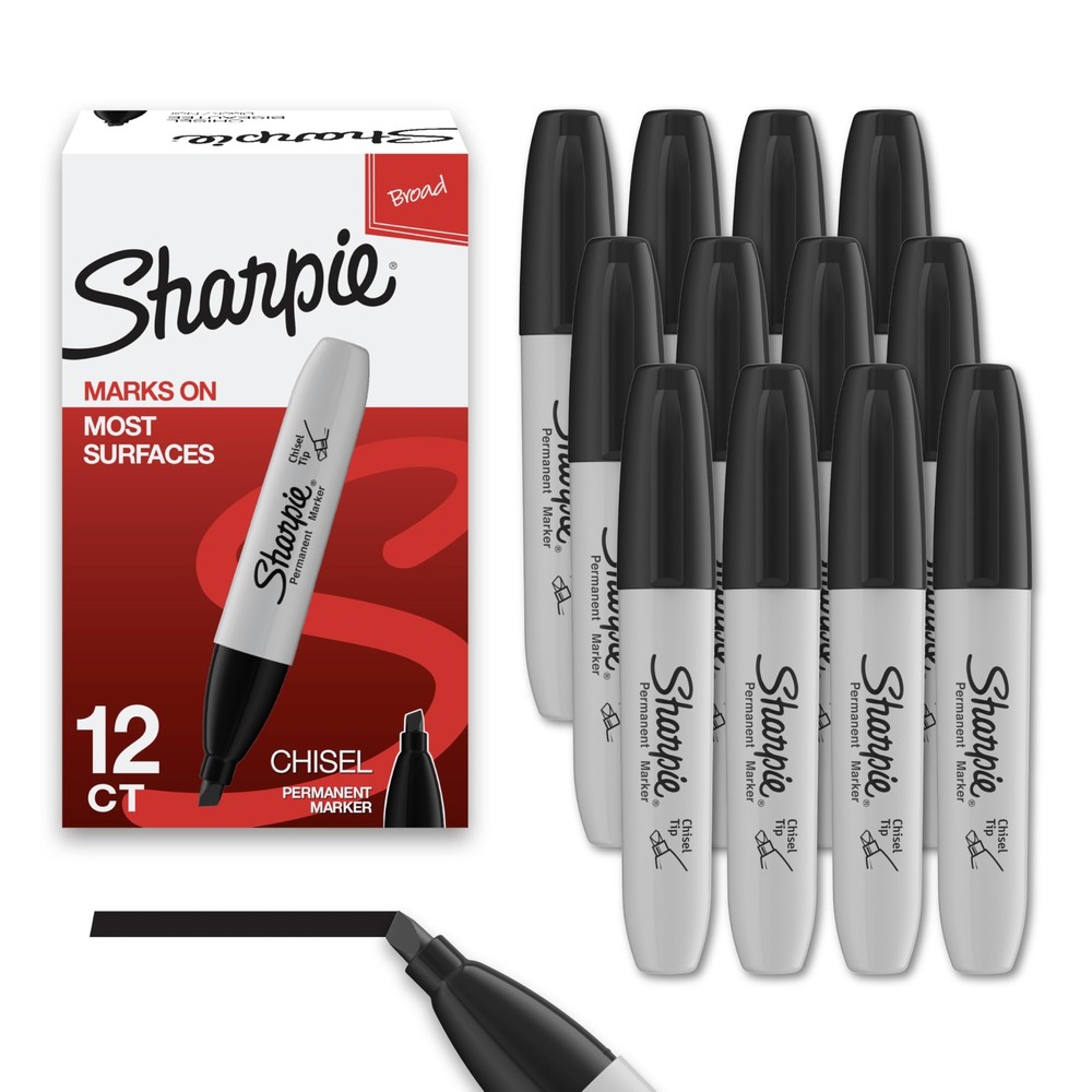 Sharpie Permanent Markers, Chisel Tip Marker Set, Poster Markers, Markers For...