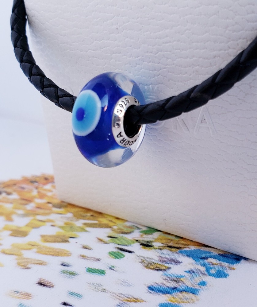 New Pandora Authentic Evil Eye Murano Glass Charm for Stylish Protection