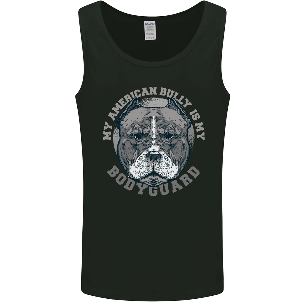 My American Bully is My Bodyguard Dog Mens Vest Tank Top