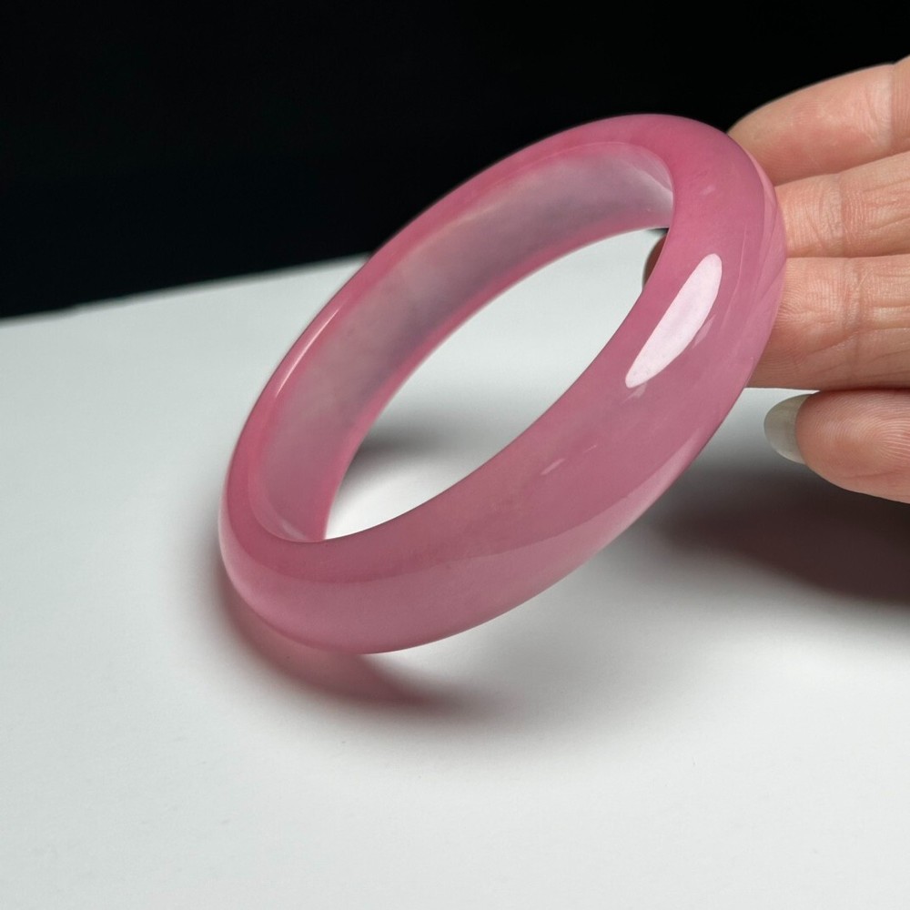 Certified Natural high Ice Burmese pink Jade jadeite bracelet bangle 58-59mm
