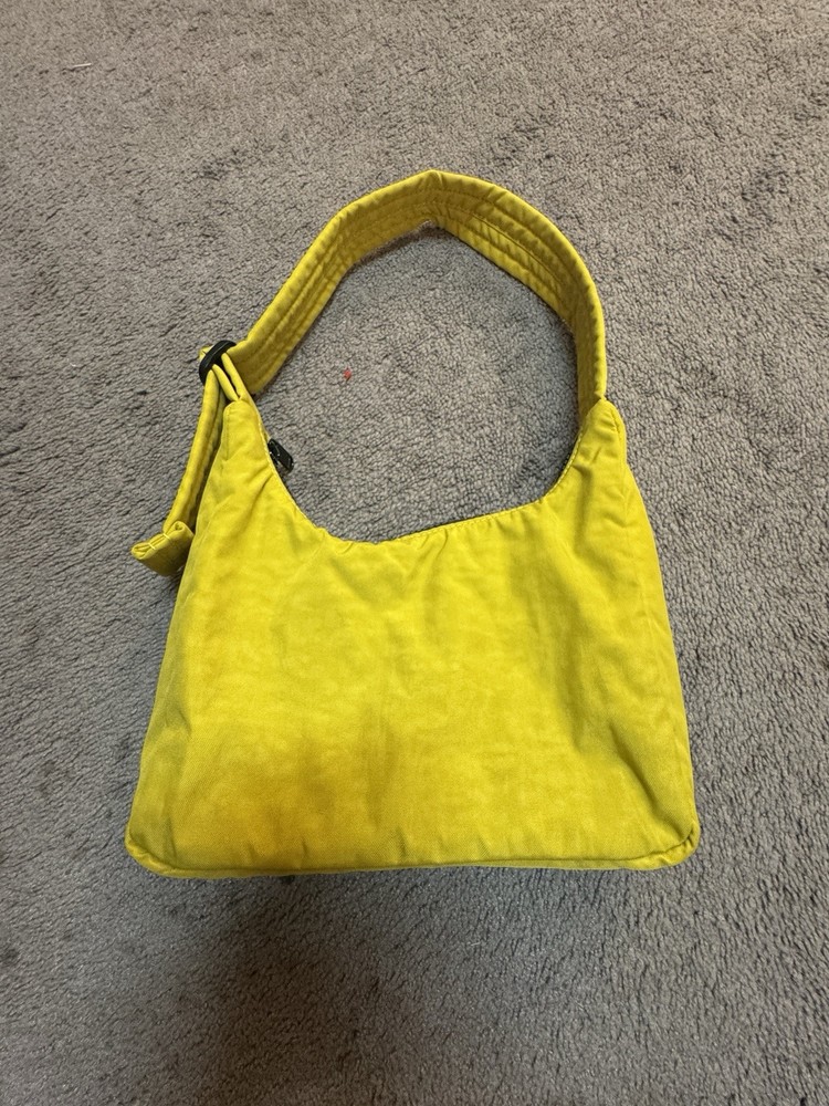 Baggu Yellow Mini Nylon Shoulder Bag