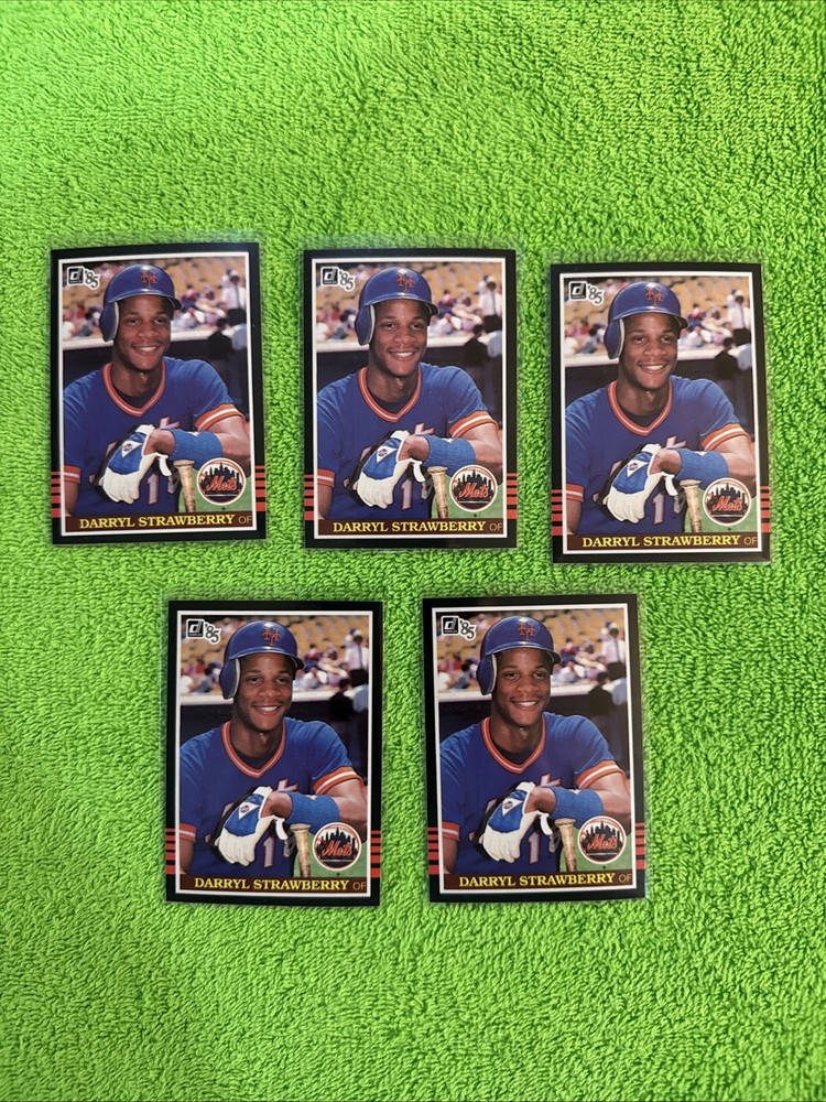 1985 Donruss - Darryl Strawberry #312, 5 Card Lot