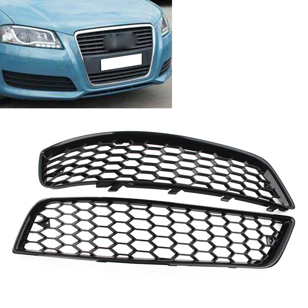 Front Bumper Fog Light Grille Cover Honeycomb Without Hole For Audi A3 8P 09-13