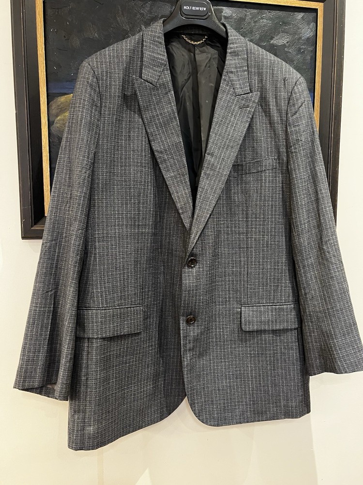 Louis Vuitton Men Wool Jacket Suit Size IT60 2XL Extra Large Authentic Flaws